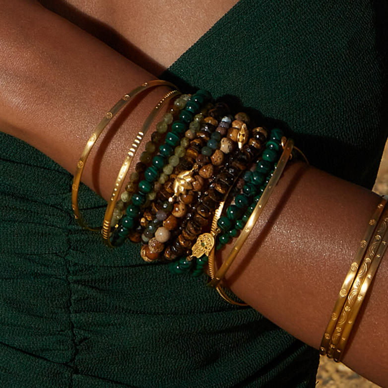 Creative Journey Lotus Gemstone Bracelet