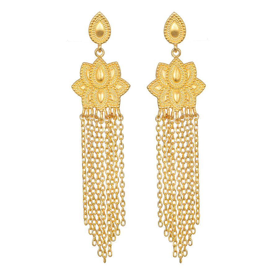 Cascading Light Fringe Earrings