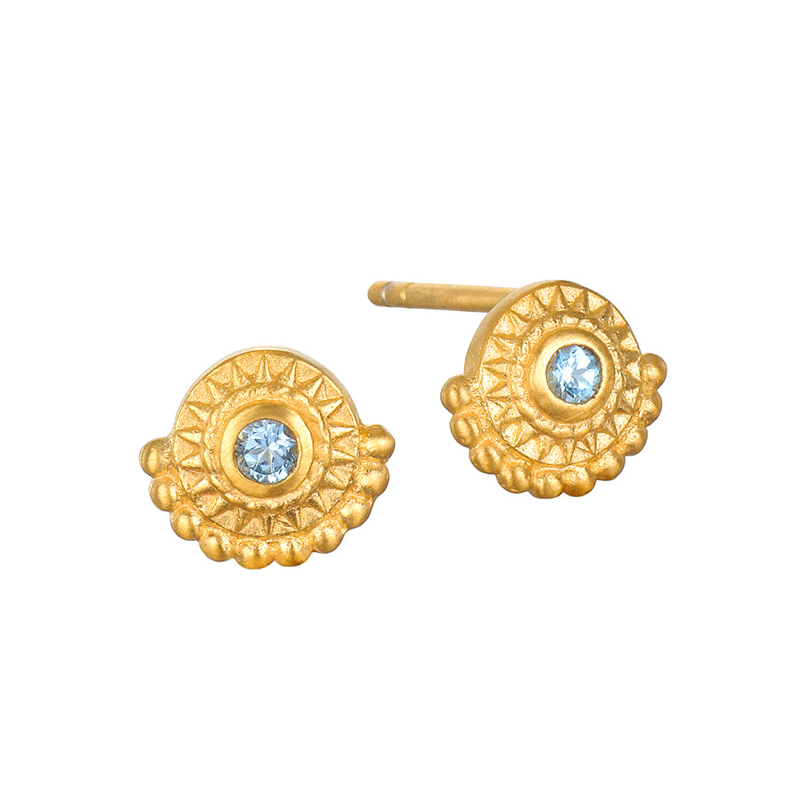 Coming Into Focus Blue Topaz Stud Earrings