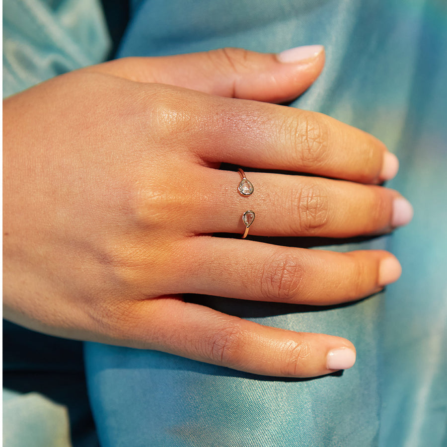 Enduring Radiance 14kt Gold Adjustable Diamond Ring