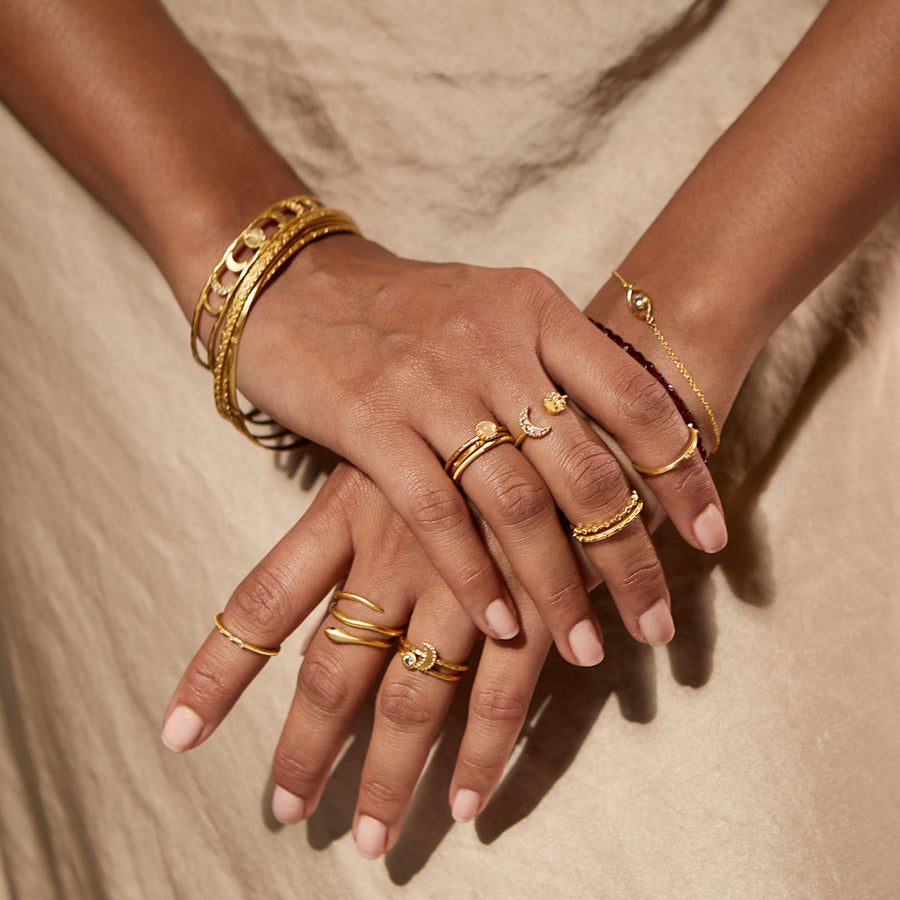 New Gold leather bracelet with Shiv gold plated kada and stylish elephant  design adjustable ring.