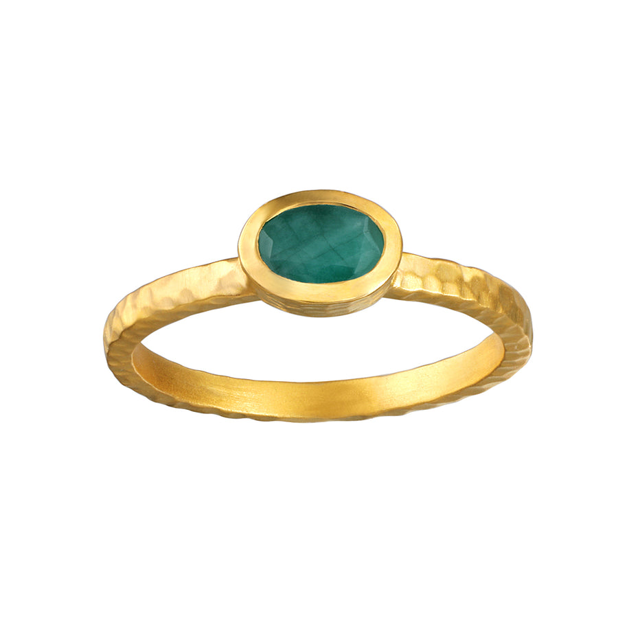 Guided by Wisdom Emerald Ring