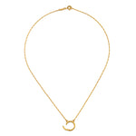 A full view of the 18" Chain Charm Necklace by Satya Jewelry, highlighting its delicate design and charm holder. A meaningful addition to any spiritual collection, perfect for creating personalized talismans for manifestation and yoga.