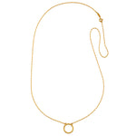 28" Chain Charm Necklace featuring a round charm holder, ideal for spiritual jewelry and meditation. This elegant piece symbolizes protection and meaningful manifestations, perfect for yoga enthusiasts.