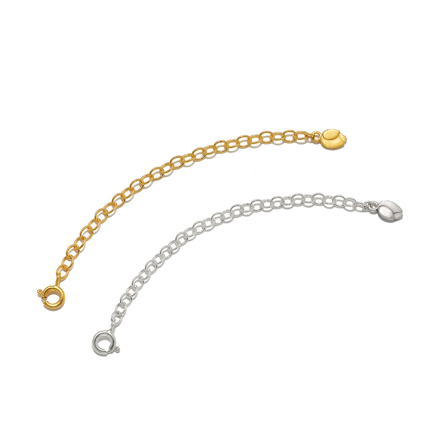 Necklace Extender Gold Necklace Extenders 925 Sterling Silver Extender for Necklaces 14K Gold Chain Extenders for Women Bracelet Extender Gold