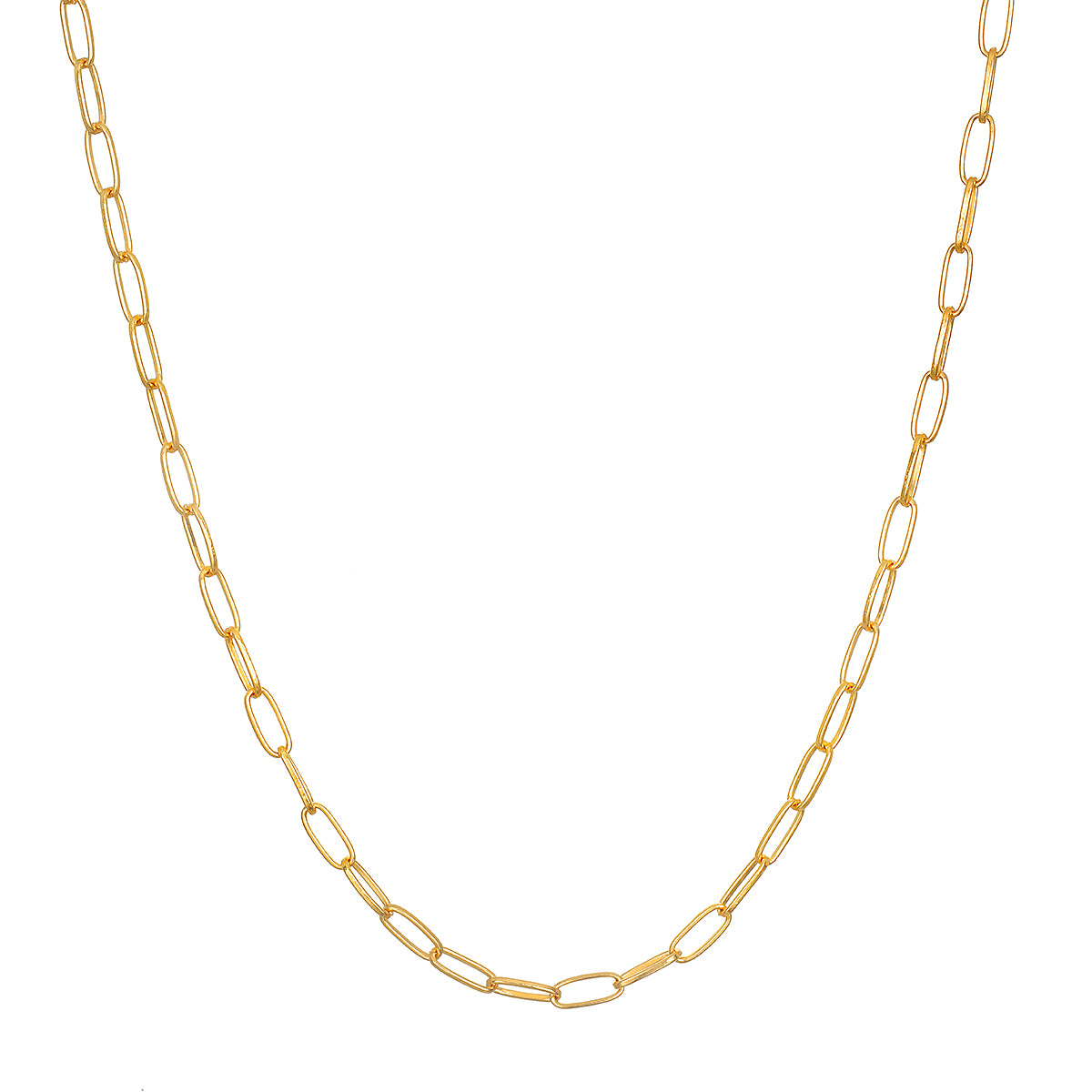 Classic Beauty Paperclip Chain Necklace showcasing a sleek and timeless design, perfect for spiritual jewelry, meditation, and manifestation. This elegant piece reflects the essence of the sun and moon, making it a meaningful addition to your collection.