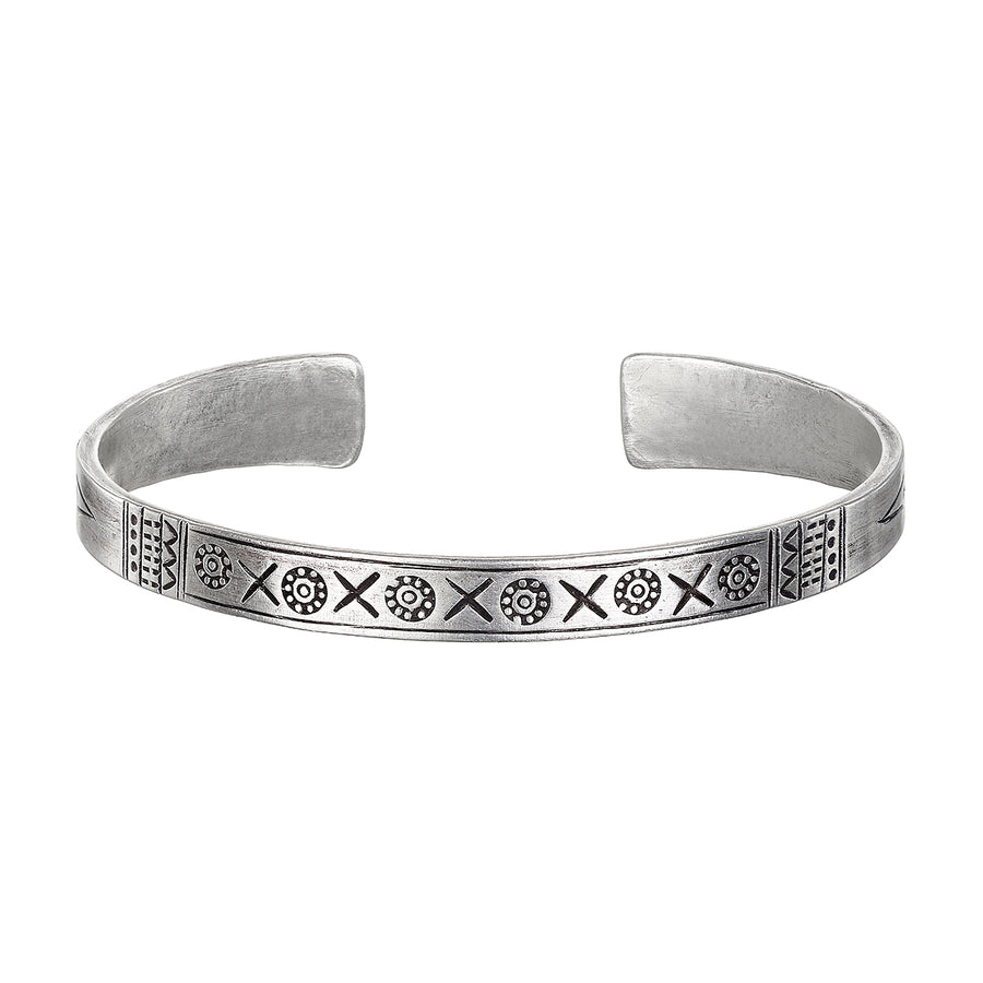 Grounded in Fortitude Sterling Silver Men's Cuff