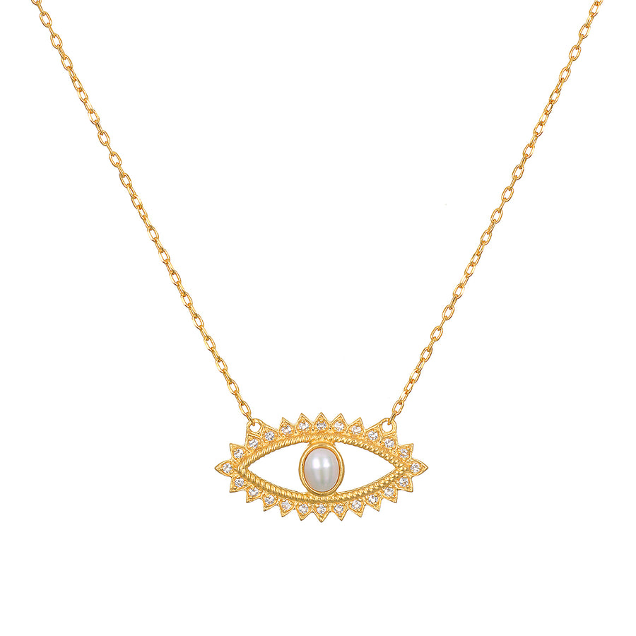 Trust Your Voice Evil Eye Necklace by Kelly Brabants