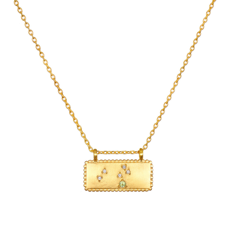 Leo Zodiac Constellation Tablet Necklace