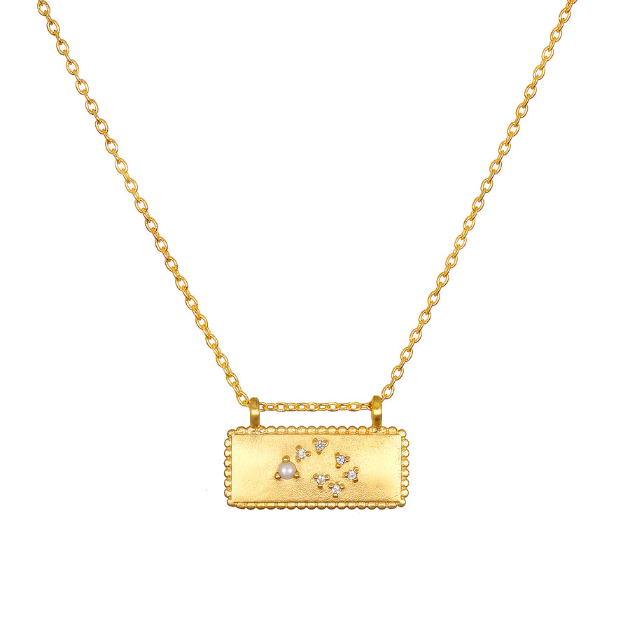 Gemini Zodiac Constellation Tablet Necklace