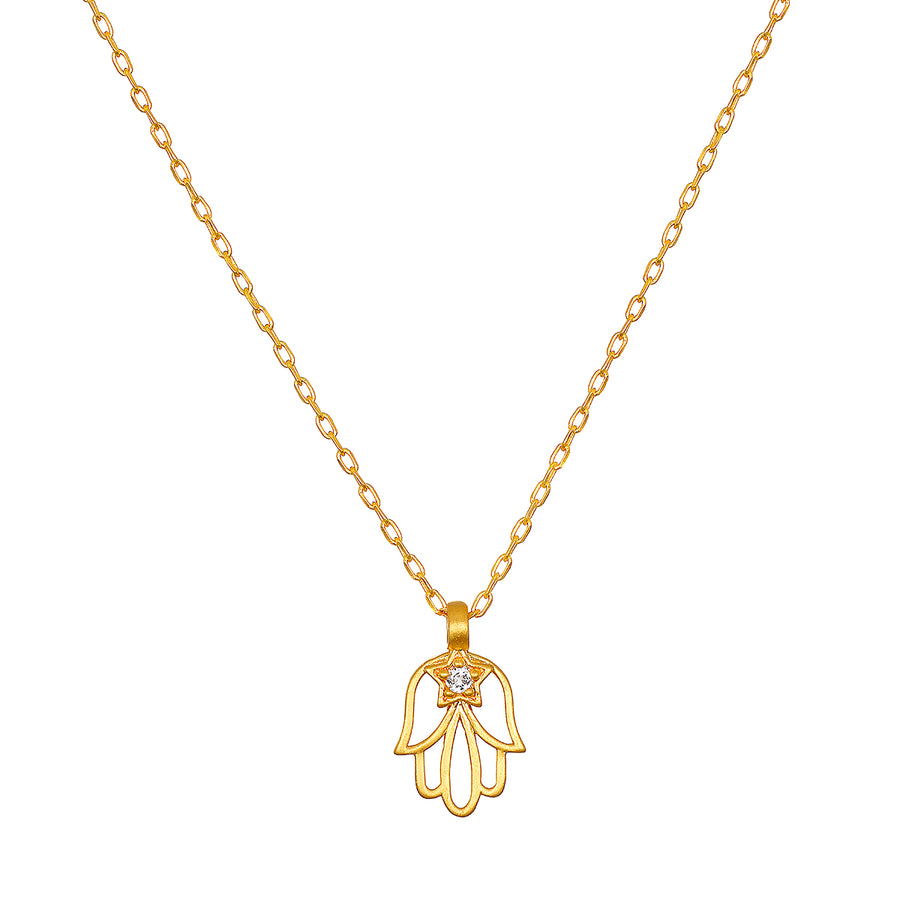 Hand of Protection Hamsa Necklace