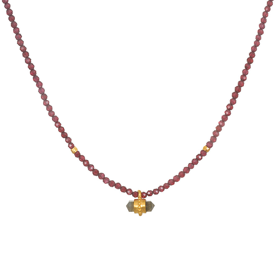 Guided by Spirit Garnet & Labradorite Choker