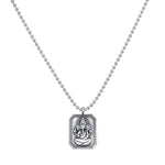 Ganesha Hindu God, Bestower of Good Fortune Necklace featuring a detailed pendant of Ganesha on a sterling silver chain, perfect for enhancing your spiritual journey in meditation and as a meaningful talisman for protection and manifestation.