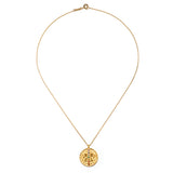 The Aligned in Purpose Chakra Necklace displayed elegantly, featuring its intricate design. This piece represents spiritual jewelry that supports meditation practices, mantra, and yoga. Its meaningful and symbolic attributes create a protective aura, serving as a sacred amulet for manifestation and zodiac spirits.