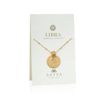Mandala Zodiac Libra Pink Tourmaline Necklace beautifully displayed on a card, embodying spiritual jewelry and meaningful design, perfect for meditation, manifestation, and zodiac enthusiasts.