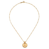 Mandala Zodiac Cancer Ruby Necklace featuring a delicate design with a crimson ruby pendant, symbolizing spiritual jewelry and zodiac protection perfect for meditation and yoga practices.