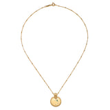Mandala Zodiac Taurus Emerald Necklace showcasing its elegant design, perfect for spiritual jewelry and meditation gifts. This meaningful amulet symbolizes Taurus energy, embodying protective qualities for a vibrant yoga practice.