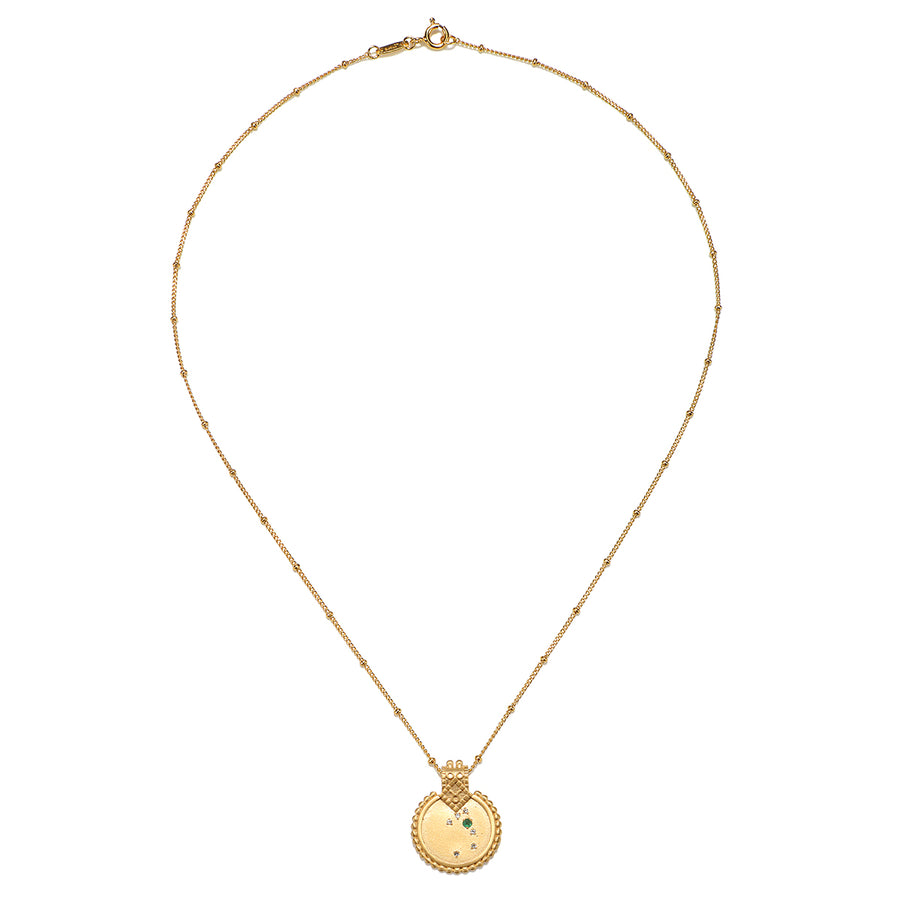Mandala Zodiac Taurus Emerald Necklace - Satya Jewelry