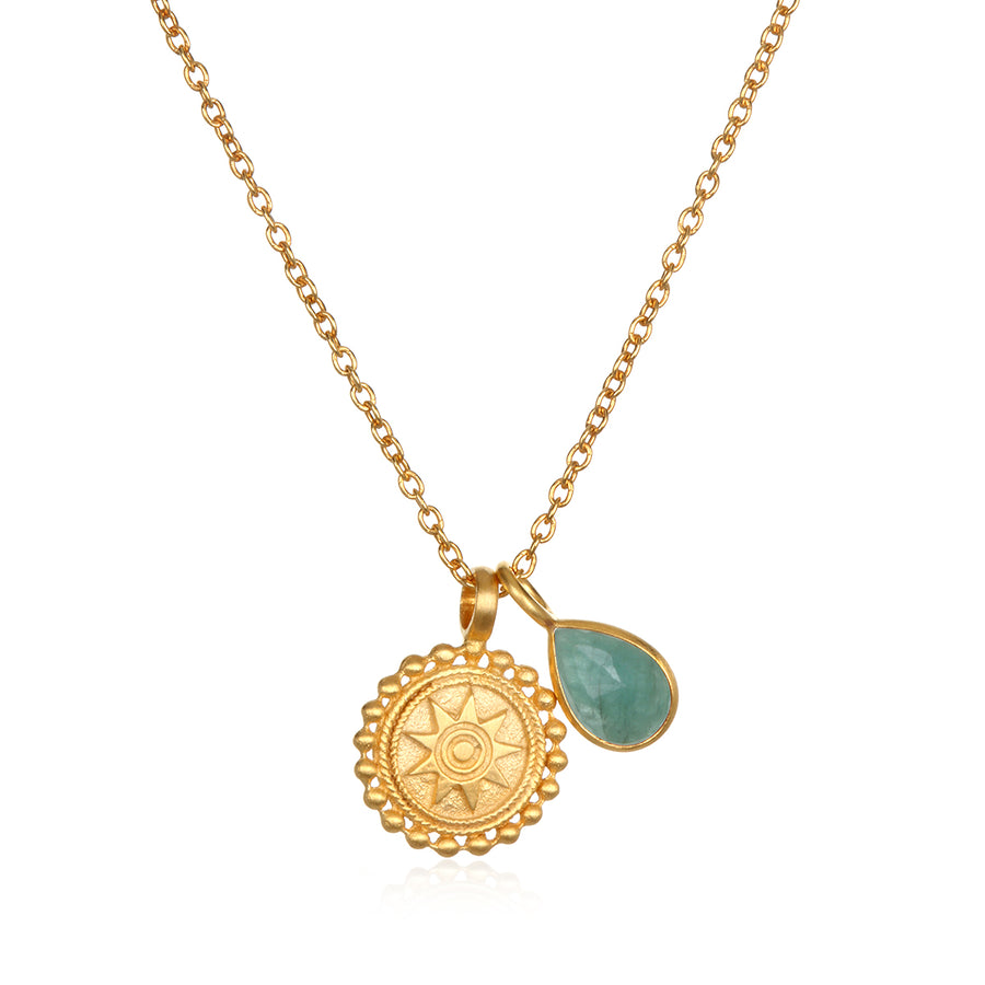 Mandala Birthstone Necklace - May - Satya Online