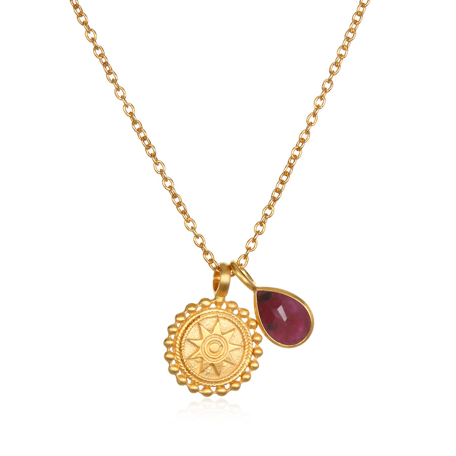 Mandala Birthstone Necklace - July - Satya Online