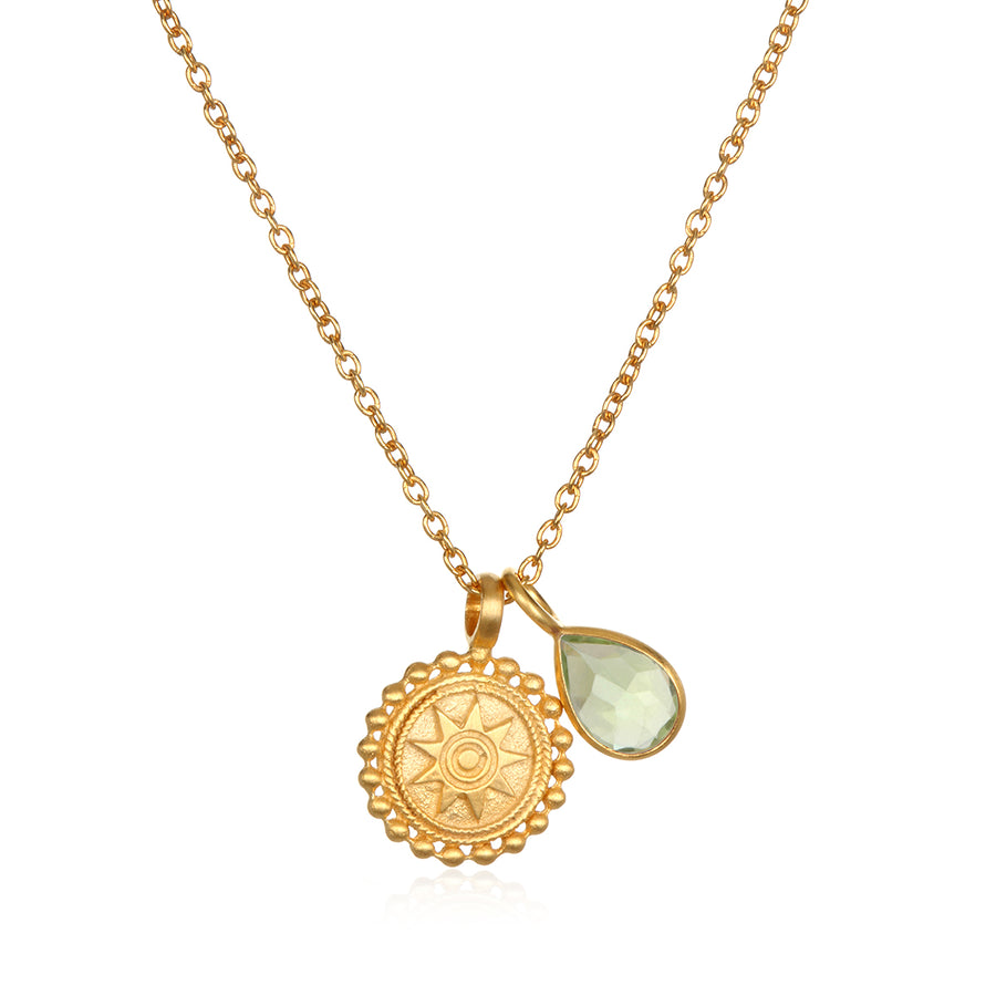 Mandala Birthstone Necklace - August - Satya Online