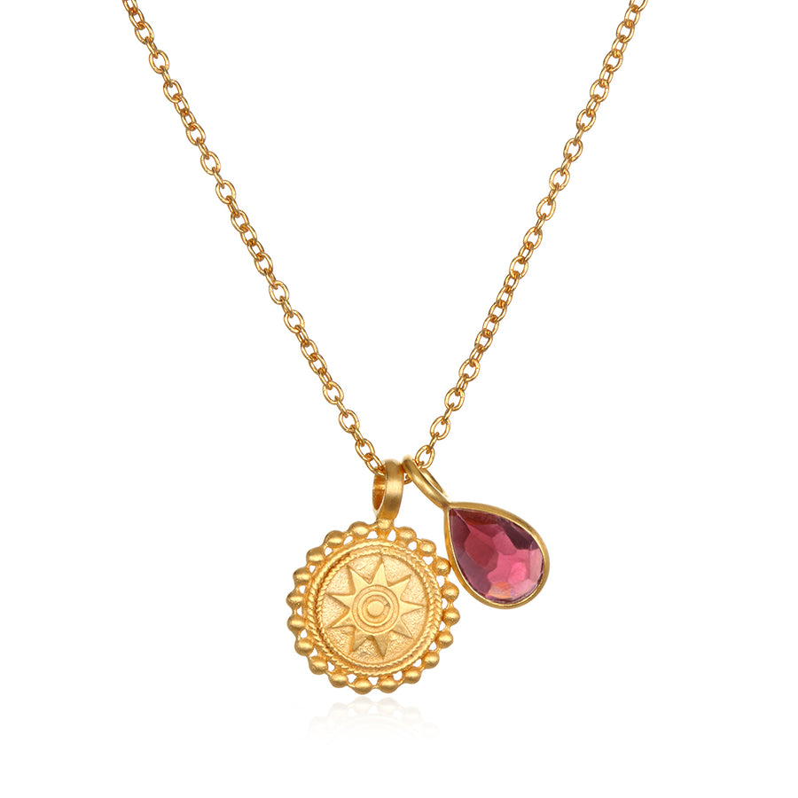 Mandala Birthstone Necklace - October - Satya Online