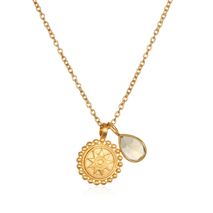 Mandala Birthstone Necklace - November - Satya Online