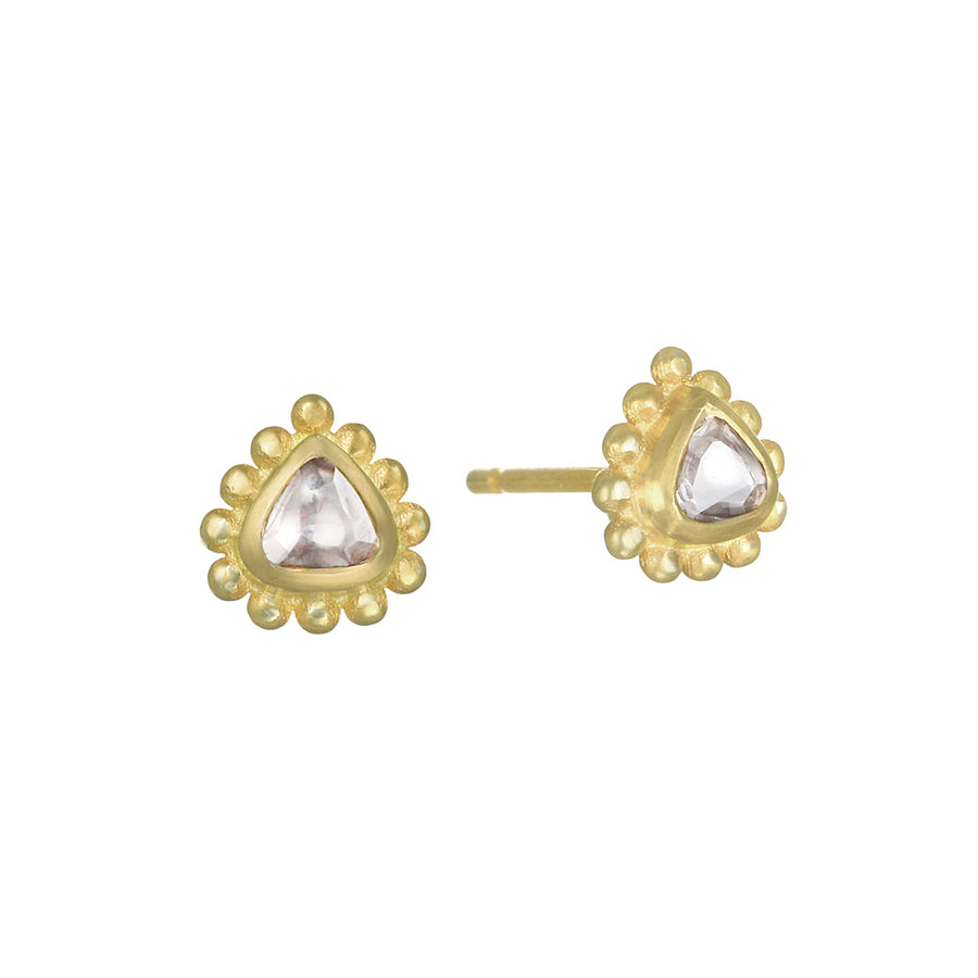 Spark of Light 14kt Gold Raw Diamond Stud Earrings