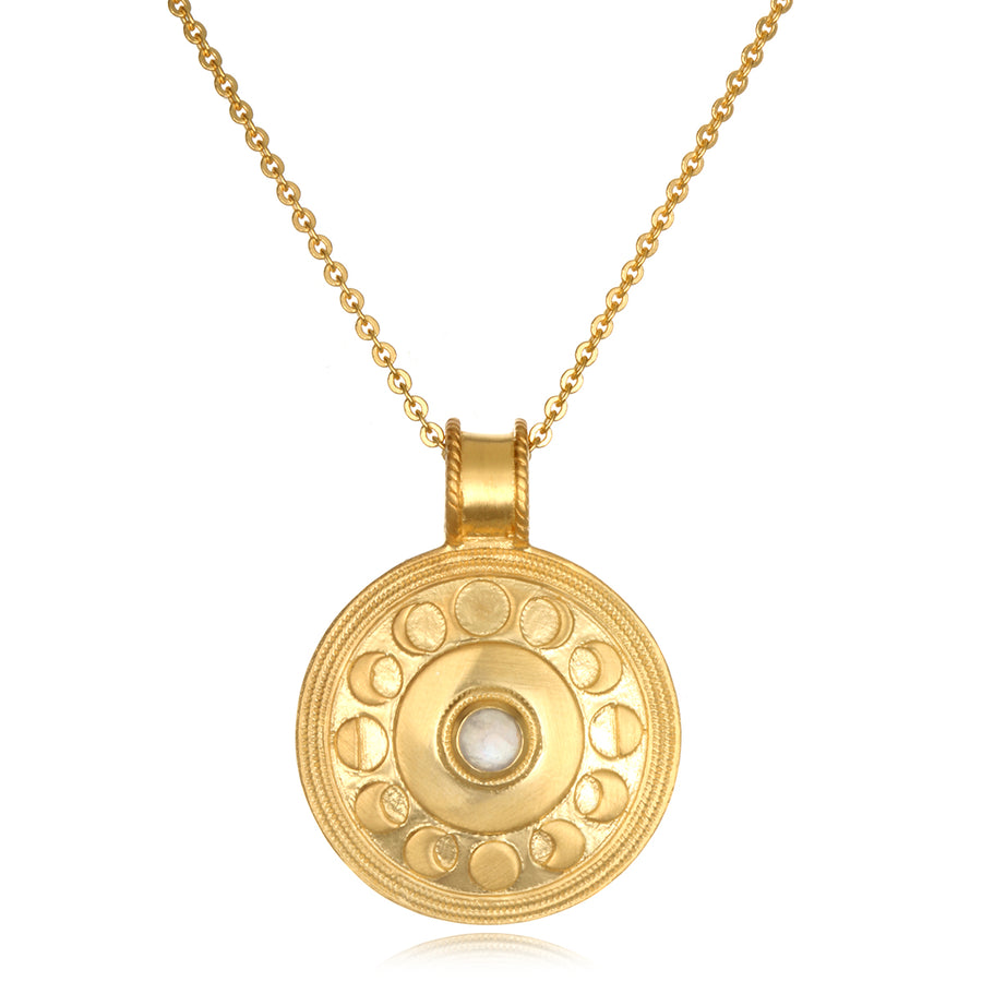 Cycles of the Moon Gold Necklace - Satya Online