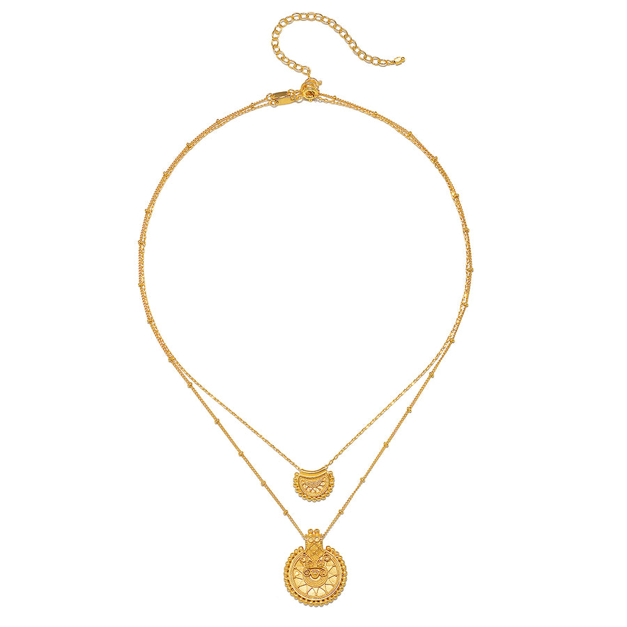Intention of Peace Mandala Necklace Set
