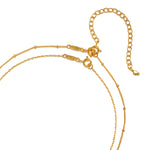 Detailed view of the Intention of Peace Mandala Necklace Set highlighting two 18kt gold plate necklaces with crescent and full circle mandala pendants, perfect for spiritual jewelry, meditation, and manifesting intentions.