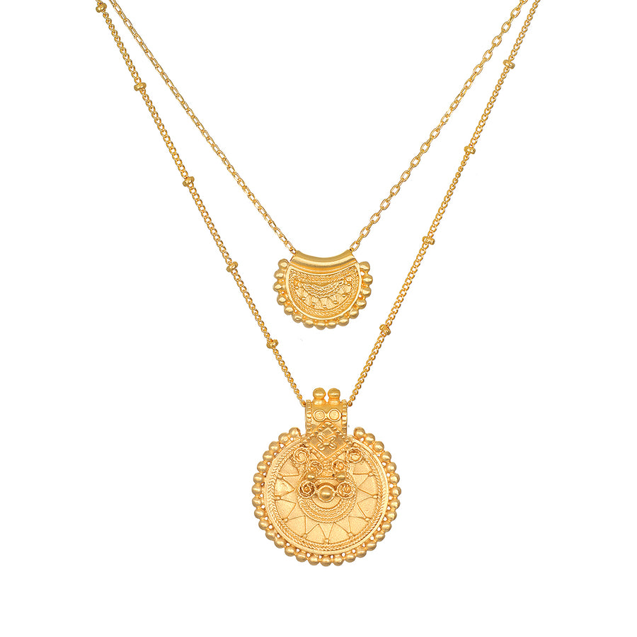 Intention of Peace Mandala Necklace Set