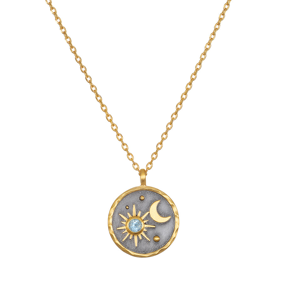 Celestial Birthstone Necklace - March
