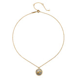 The Celestial Birthstone Necklace - November laying flat, highlighting its gold chain and pendant, ideal for wearing during yoga or as a talisman for spiritual protection.