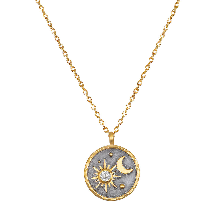 Celestial Birthstone Necklace - April