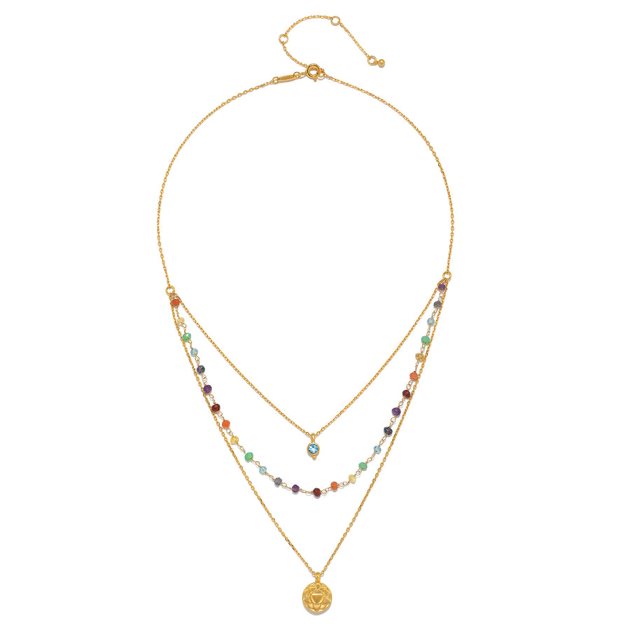 Be Balanced Chakra Triple Necklace