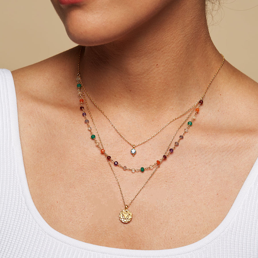 Be Balanced Chakra Triple Necklace