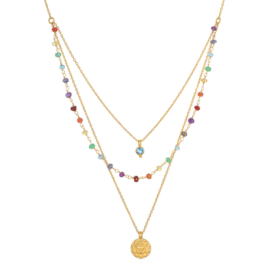 Be Balanced Chakra Triple Necklace