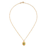 The Lotus Emerald Birthstone Locket Necklace - May displayed elegantly, highlighting its intricate design and the emerald stone. This spiritual jewelry piece is perfect for those who connect with their zodiac traits and appreciate the meaning behind meditation and manifestation, while also adding a touch of charm to their ensemble.