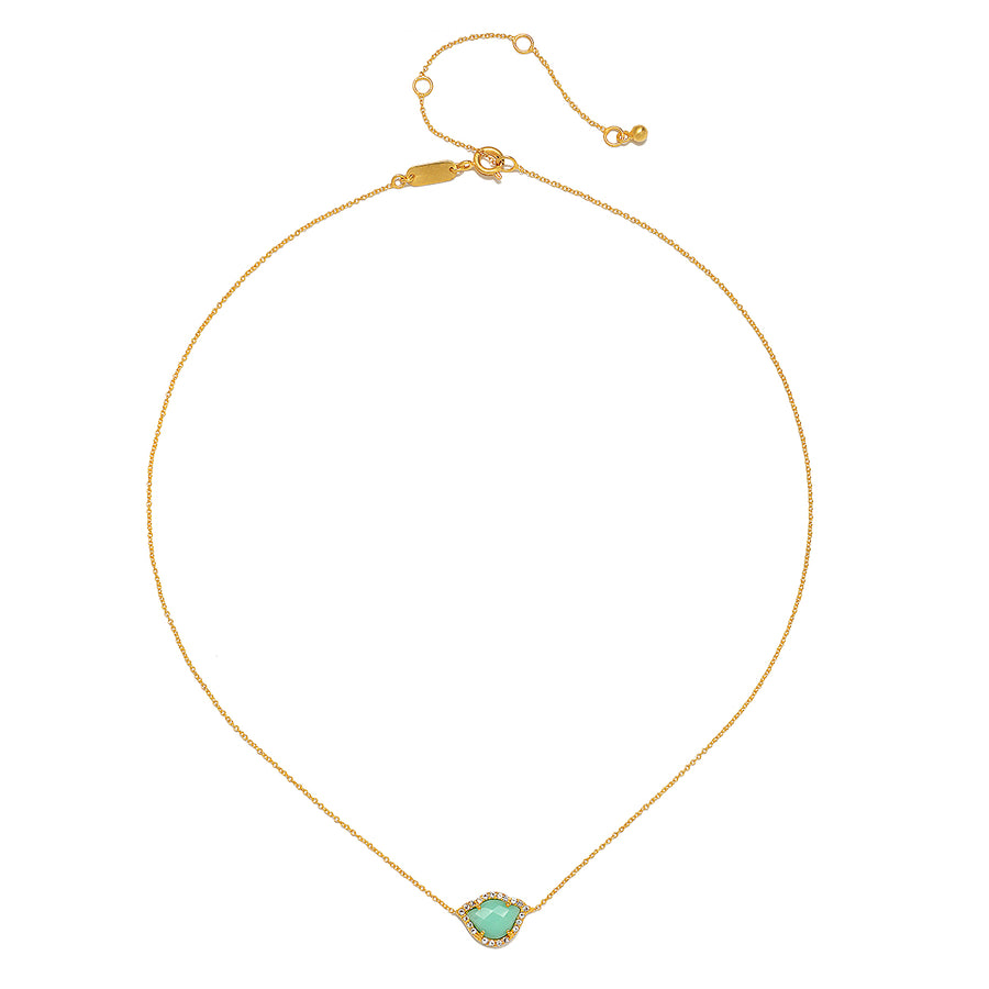 Unlock Your Potential Chrysoprase Lotus Necklace