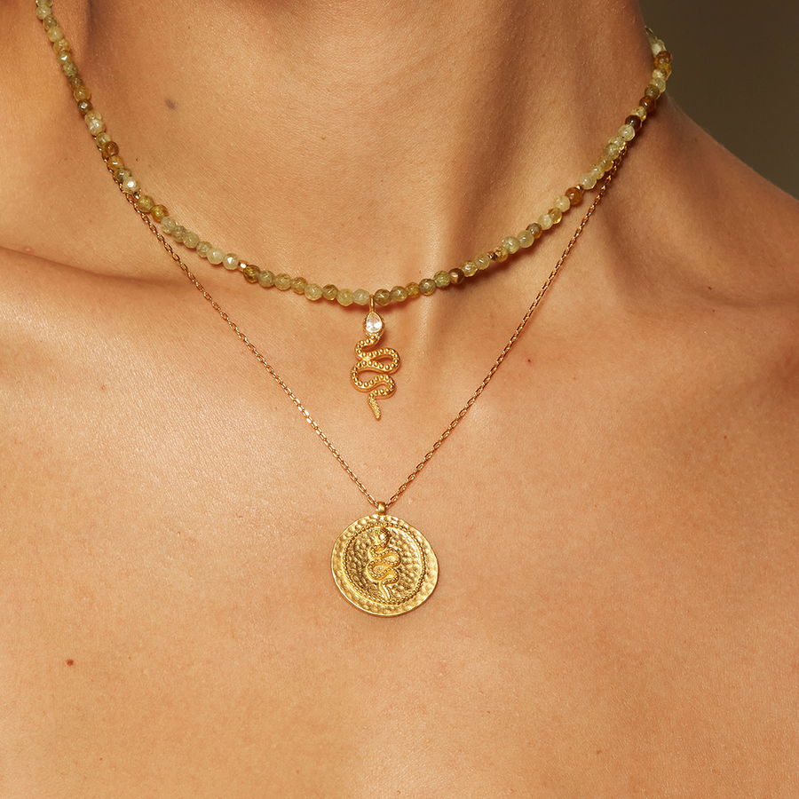 Eternal Energy Snake Coin Necklace