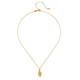 Enduring Individuality White Topaz Snake Necklace featuring an elegant serpent design, symbolizing energy and eternity. This spiritual jewelry piece embodies creativity and individuality, making it a perfect talisman for meditation and manifestation. Ideal for yoga enthusiasts, it represents meaningful protection and connection to the sun and moon.