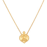 Peaceful Buddha Gold Necklace showcasing a heart-shaped pendant with an engraved Buddha, symbolizing wisdom and peace. This spiritual jewelry is perfect for meditation and serves as a meaningful talisman for protection and manifestation.