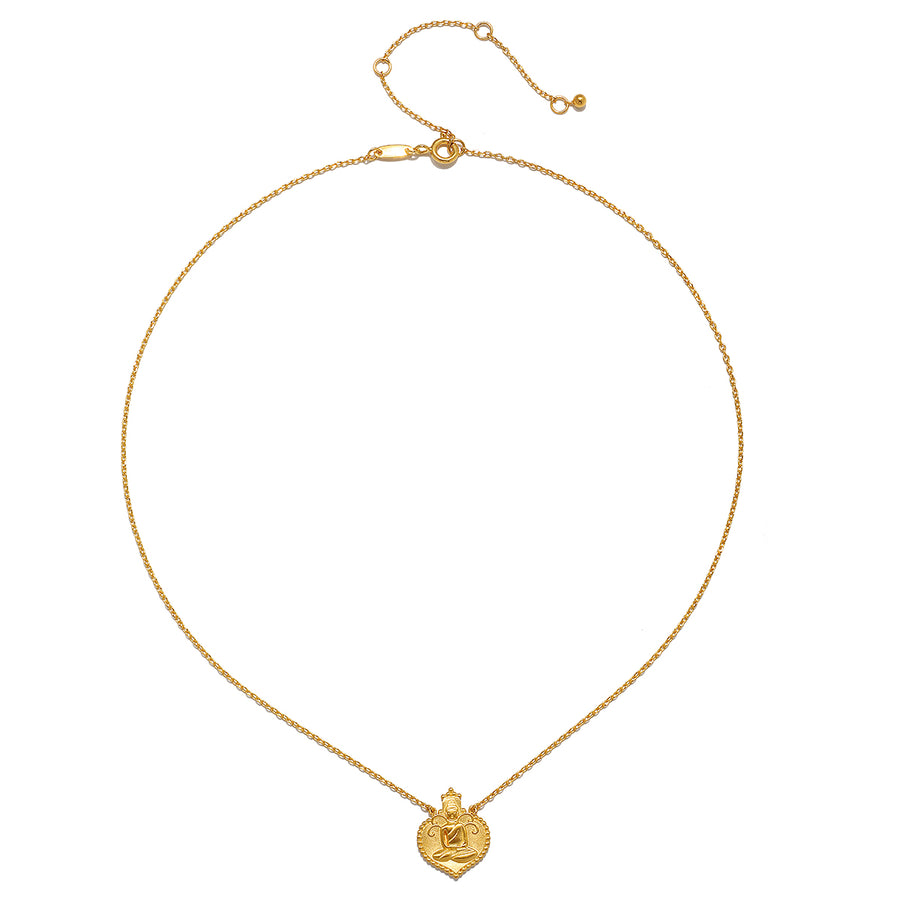 Peaceful Buddha Gold Necklace