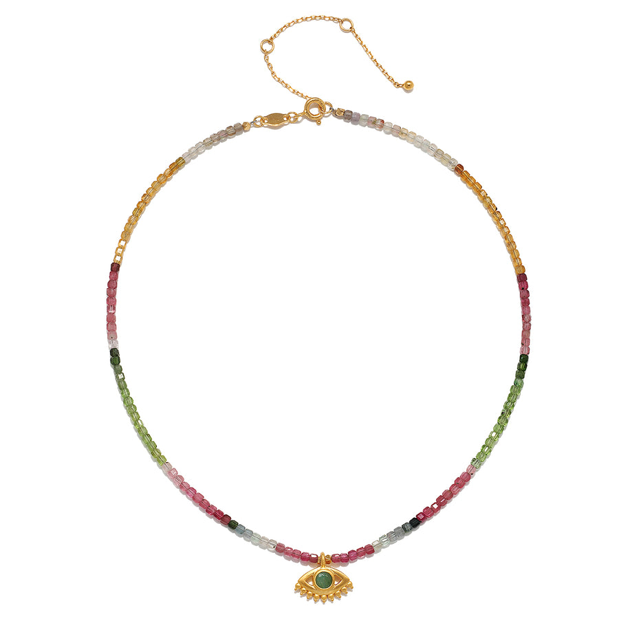 Peaceful Vision Evil Eye Tourmaline Choker