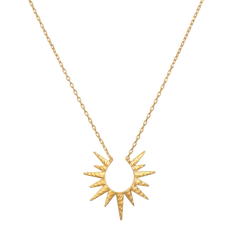 Incandescent Glow Gold Starburst Necklace
