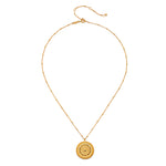 Close-up view of the Inner Light Mandala Necklace highlighting the detailed mandala pendant, symbolizing balance and tranquility, suitable for meditation and worn as a talisman for protection and manifestation.