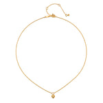 Close-up of the Boundless Love Mini Heart Pendant Necklace displaying its intricate design and gold plating, perfect for spiritual meditation and as a talisman for those seeking individuality and creativity.
