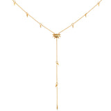 Light of Day Gold Lariat Necklace featuring a sunburst design in citrine, symbolizing radiance and joy, perfect for spiritual jewelry, meditation, and meaningful manifestation.