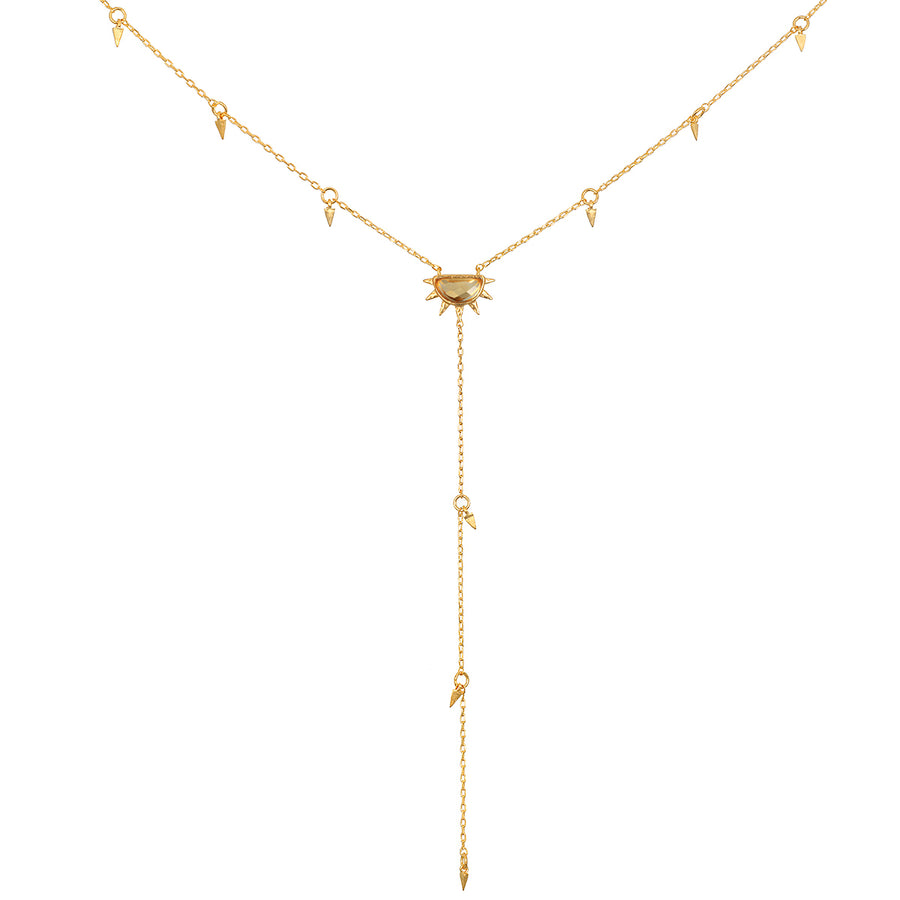 Light of Day Gold Lariat Necklace